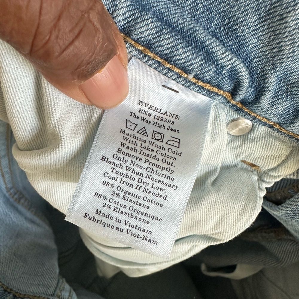 Everlane The Way High Jean Organic Cotton 30 Long - Picture 6 of 7